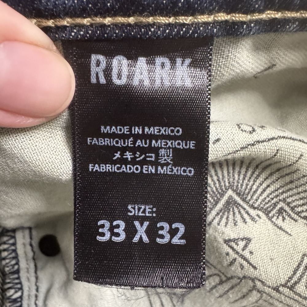 ROARK Jeans‎ Mens 33x32 Blue Standard Slim Fit HWY 133 Denim Straight Leg - Picture 11 of 14